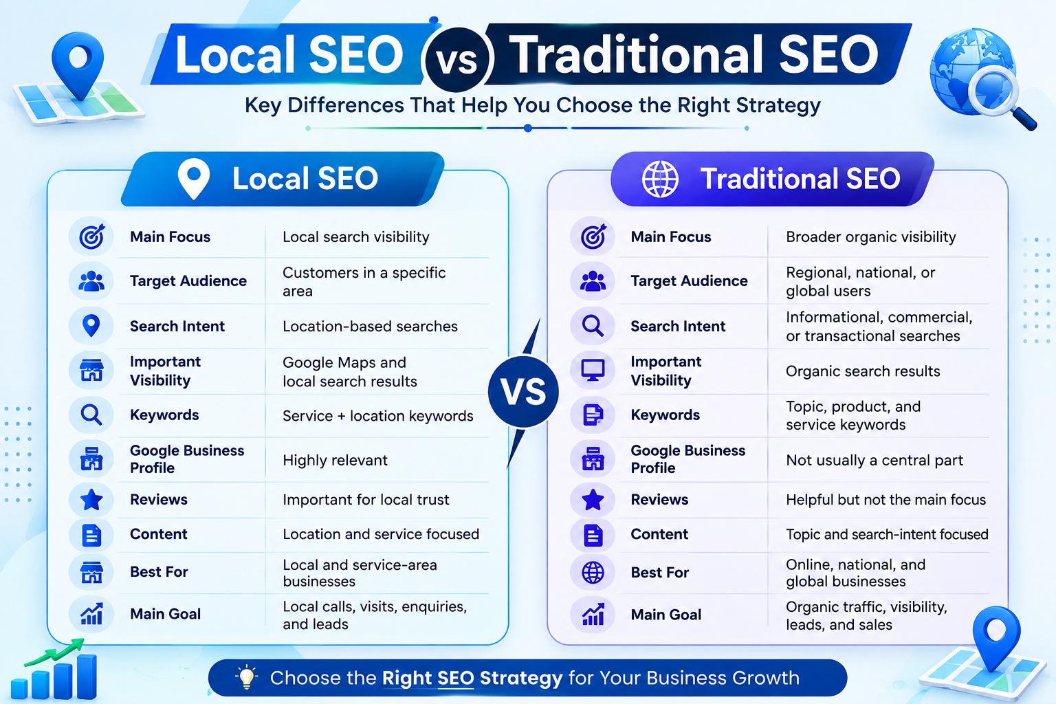 Local SEO vs Traditional SEO — The Real Difference